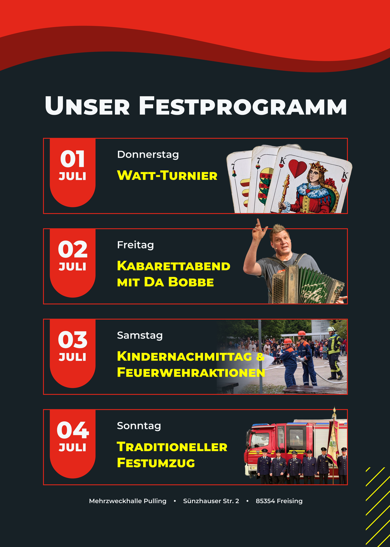 Festprogramm – 150 Jahre Feuerwehr Pulling