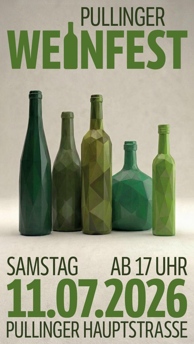 Plakat zum Pullinger Weinfest 2026